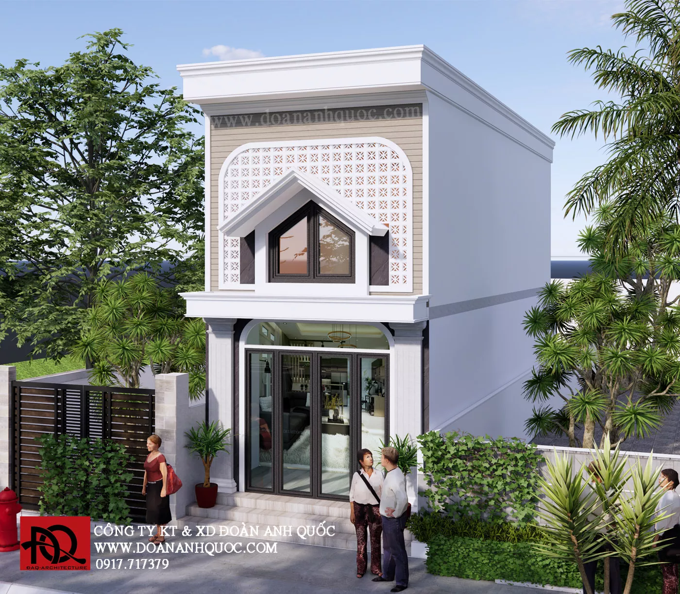 Thiết kế nhà cấp 4 gác lửng hiện đại năm 2021 tai Phan Thiết _ MS13